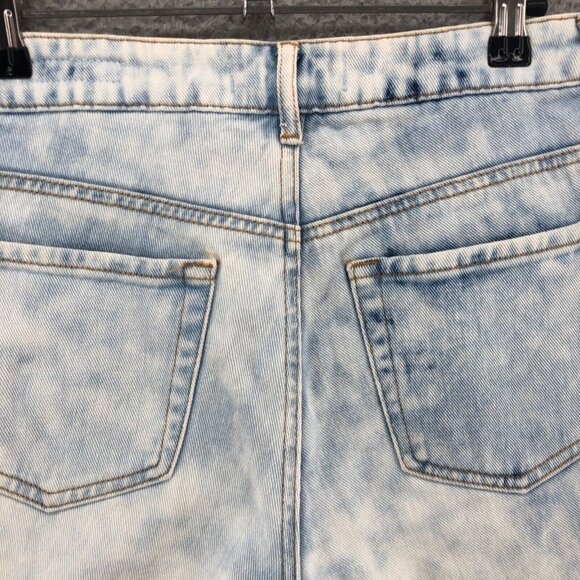 Pacsun Shorts Womens 28 Blue Acid Wash Denim High Rise Frayed Distressed Casual - Picture 4 of 13